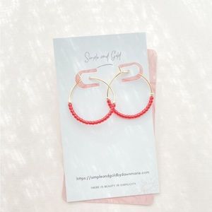 Beaded Hoop Earrings